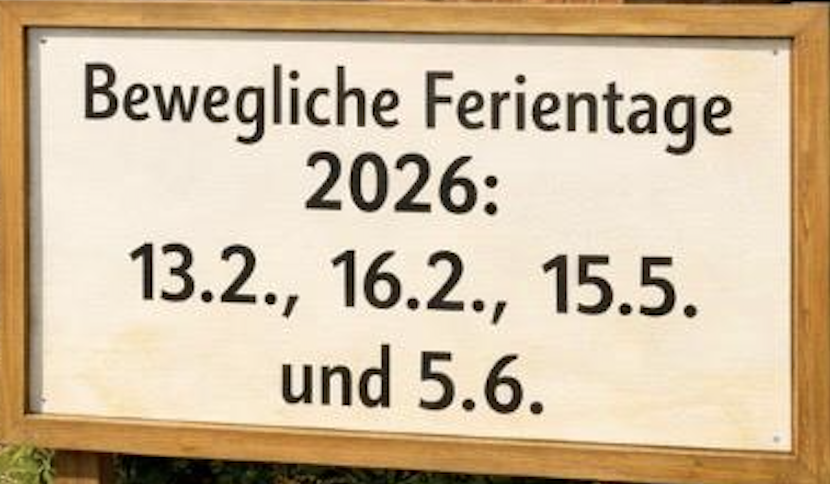 Bewegliche Ferientage 2026